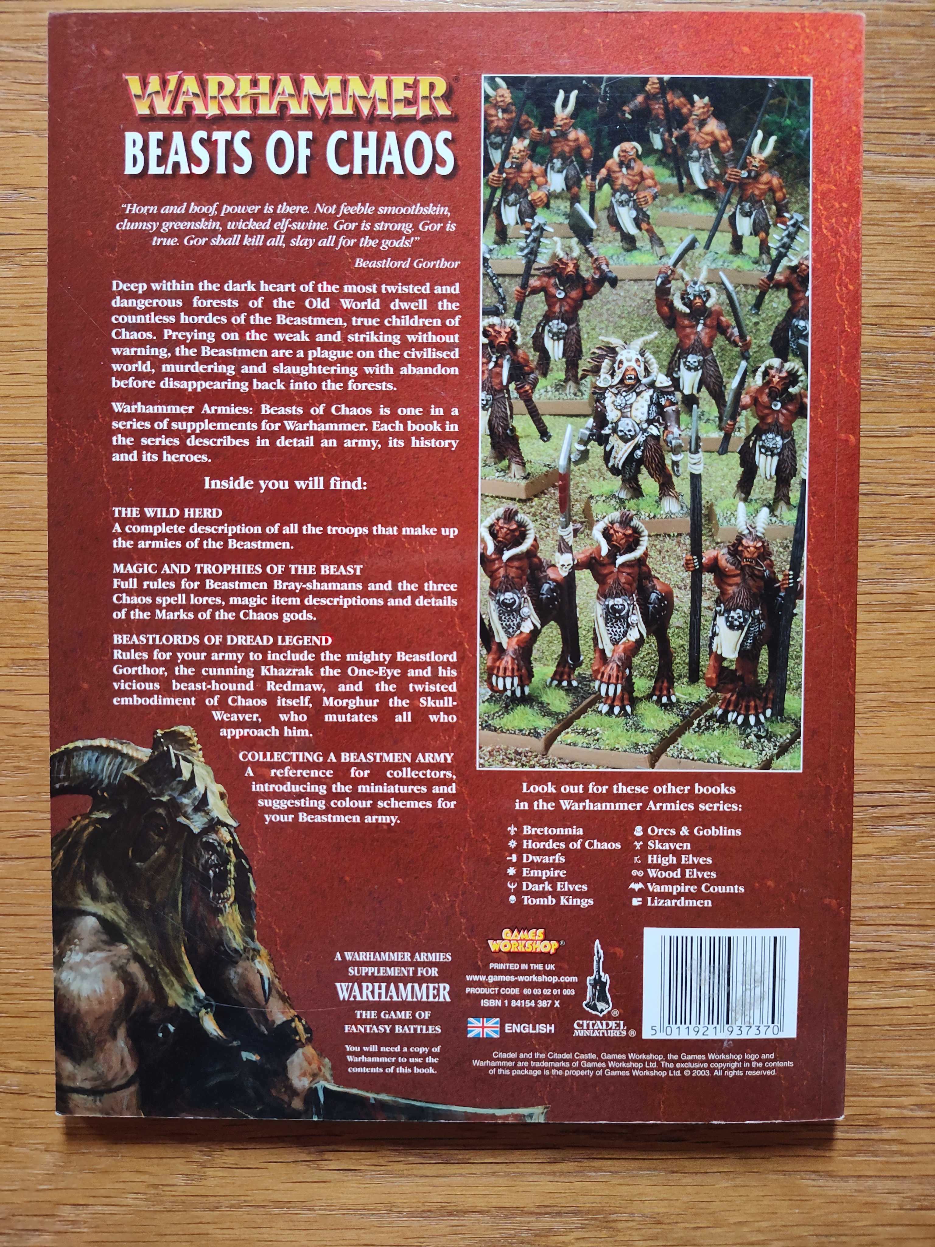 Warhammer Fantasy Battle Beasts of Chaos podręcznik 6 ed
