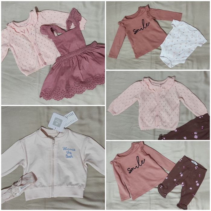 Mega paka wyprawka dla dziewczynki H&M Next Disney 50szt kombinezon