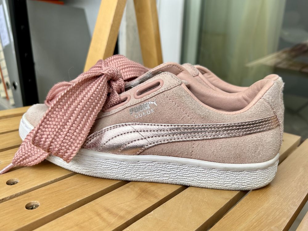 Puma Swede cor de rosa usados