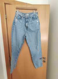 calças ganga mom jeans zara