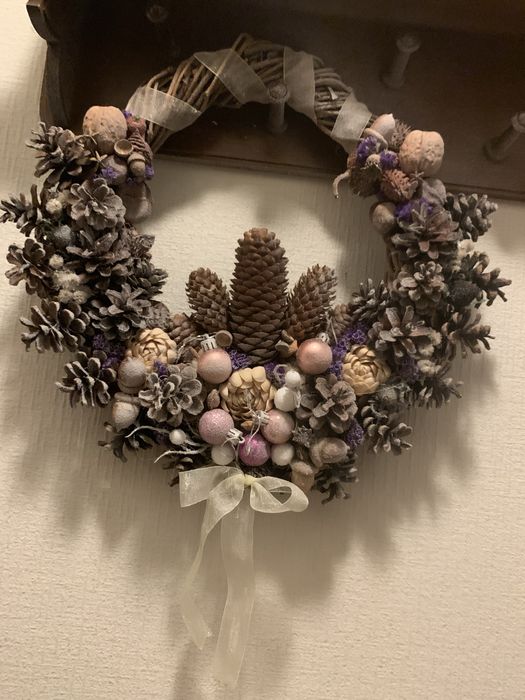 Прикраса на двері новорічна - Віночок Різдвʼяний