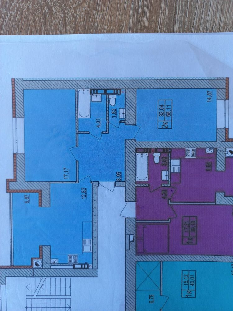2 -кімнатна квартира 69,5 м² у ЖК Агам, Крюківщина