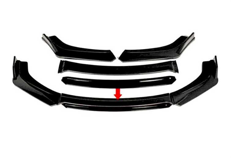 HONDA CIVIC X 16-21 splitter zderzaka przód dokładka PIANO BLACK