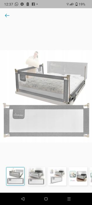Barierka ochronna do łóżka 160x200 Primabobo