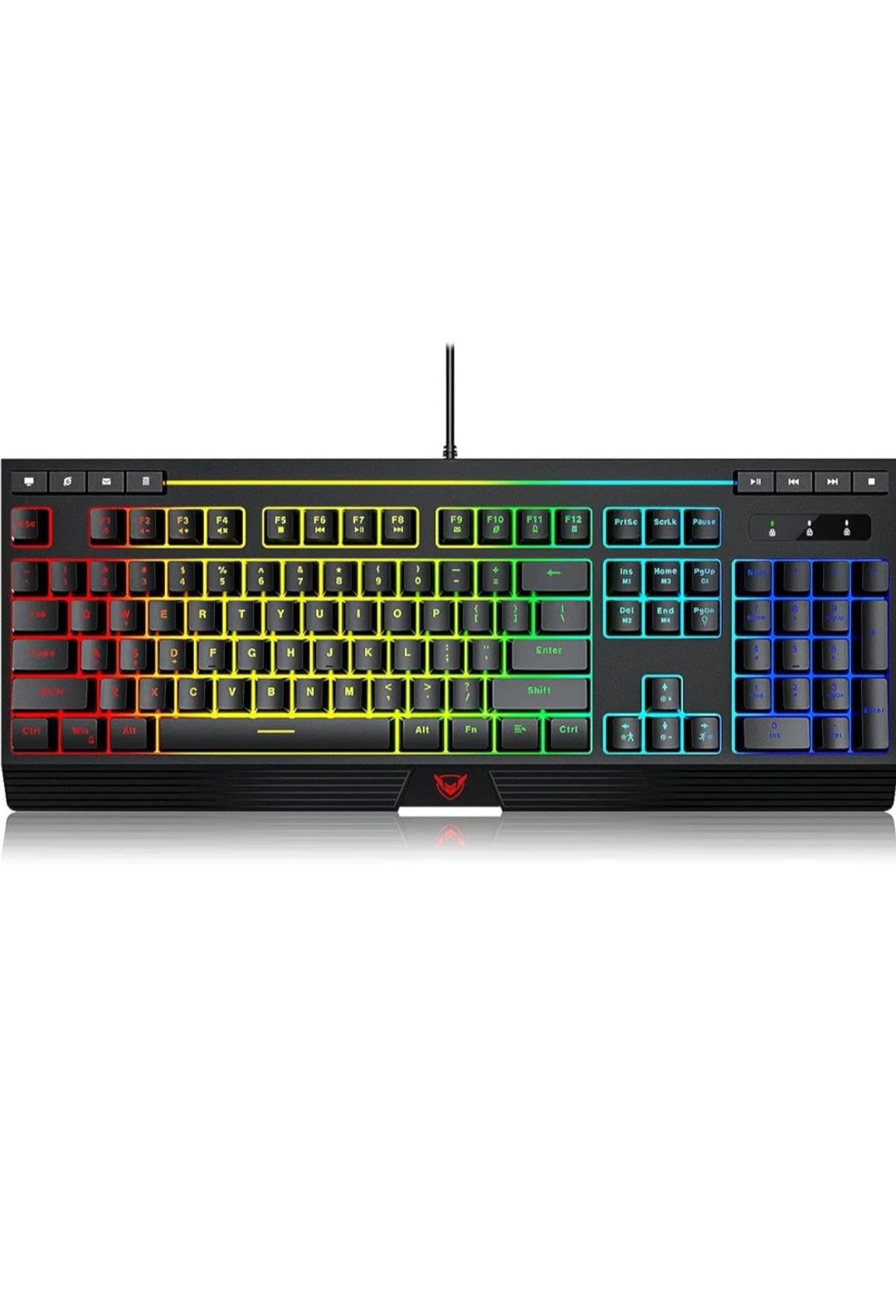 m MU Gaming Keyboard, podświetlenie Rainbow LED, klawiatura gamingowa
