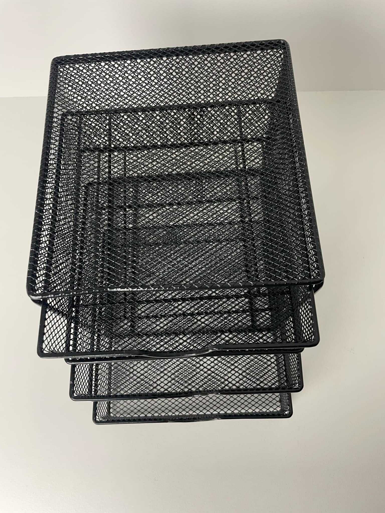 Metalowy organizer 3 szuflady 17x17x16 cm na biurko