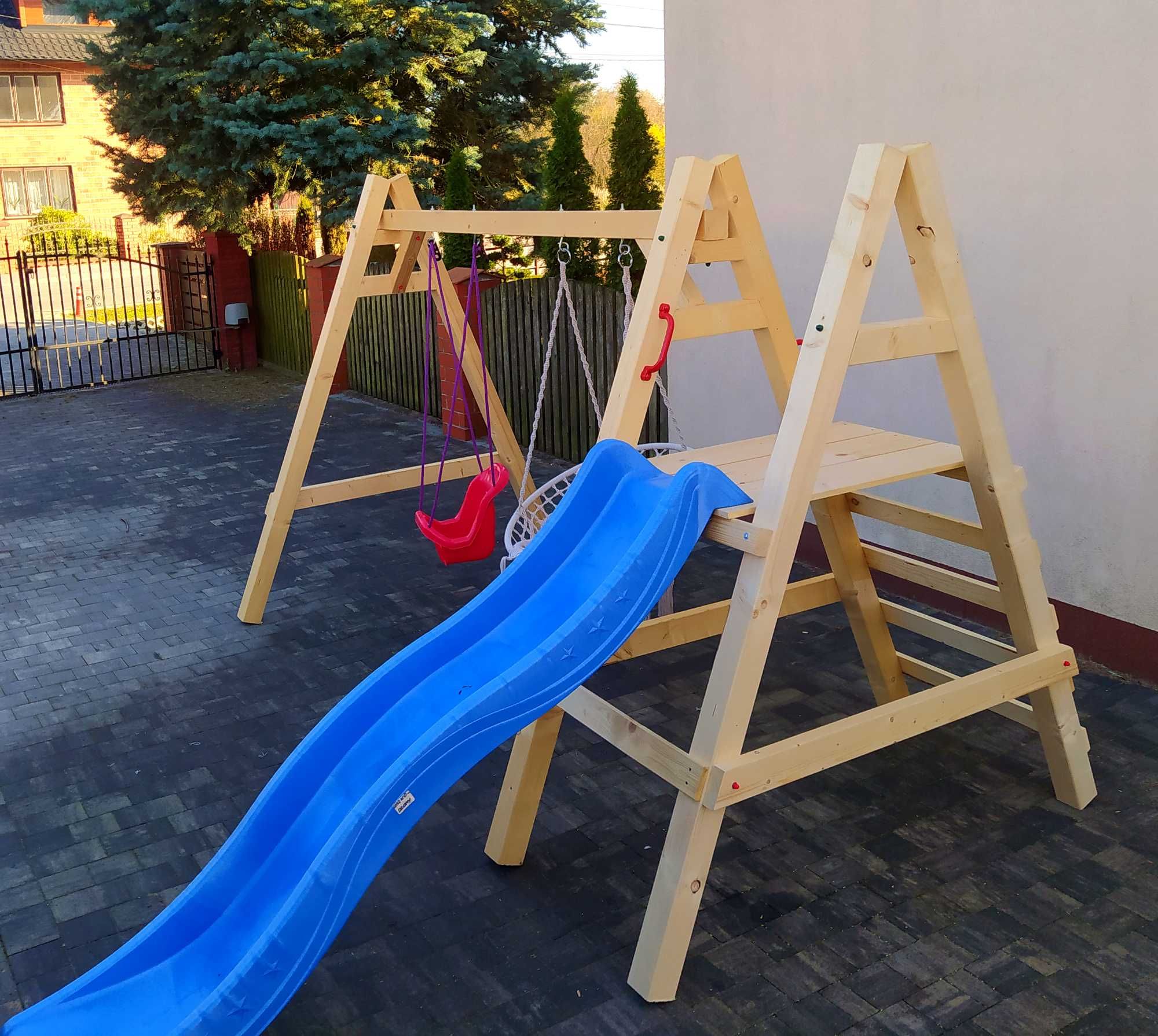 Plac Zabaw do Ogrodu GOOFY2.0 2HuśtawkiŚLIZG Drewno Certyfikowane