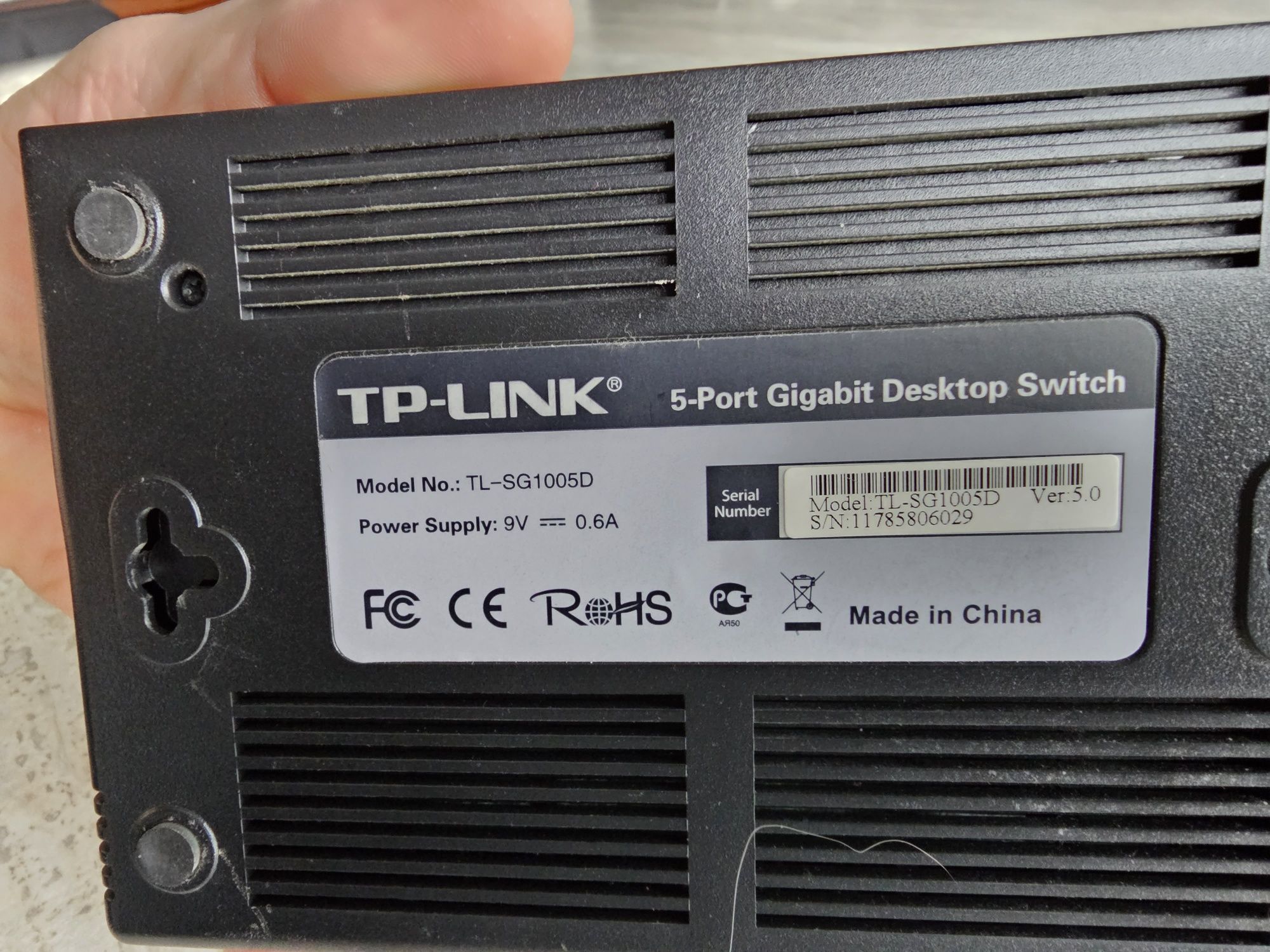 Switch tp-link TL-SG1005D gigabit pasywny 5x