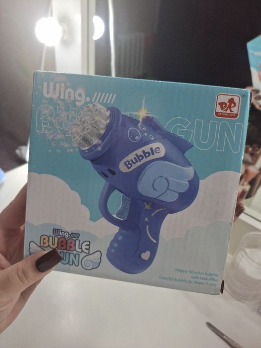 Пістолет голубий для мильних пузерів