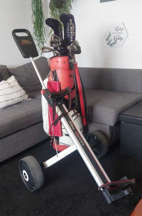 Set completo de Golfe Callaway Hawk Eye Titanium + Trolley + Saco
