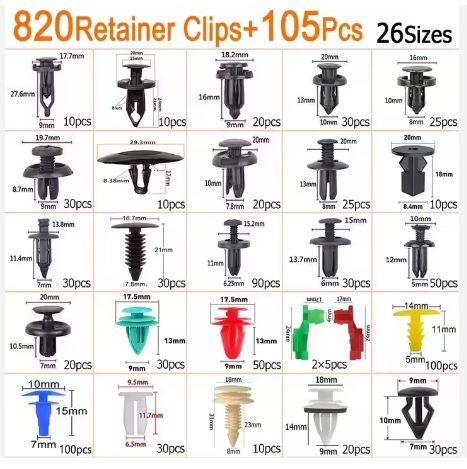 Набір для ремонту автомобіля 820+105 - кліпси, , фіксатори, інструмент