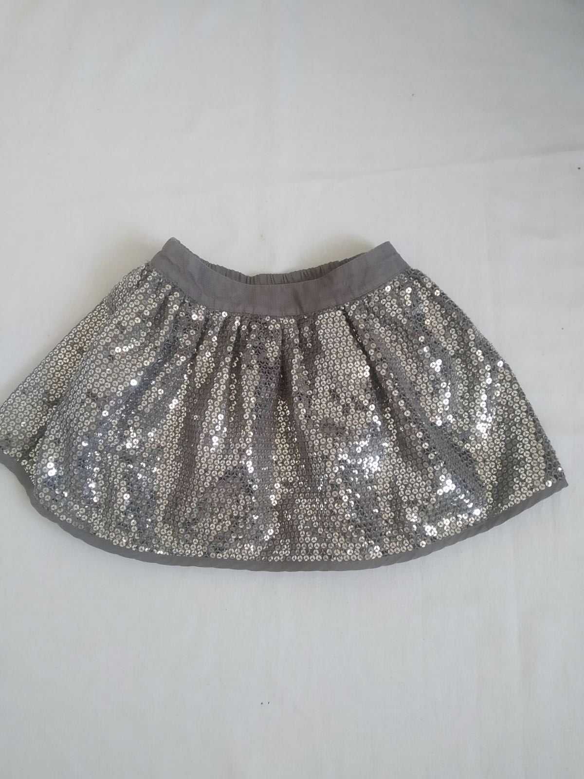 Красивая юбка с пайетками для девочки George, регланы Next, 2-3 года