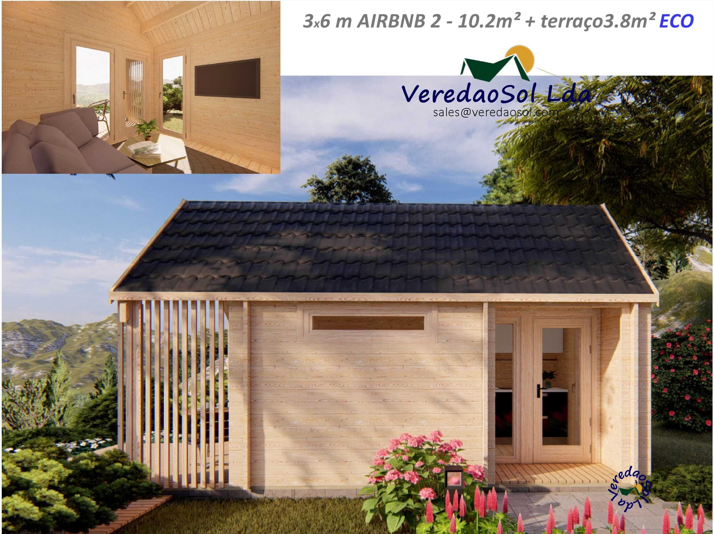 Casa madeira AIRBNB 2 44mm Economy - Ideal para turismo & descansar