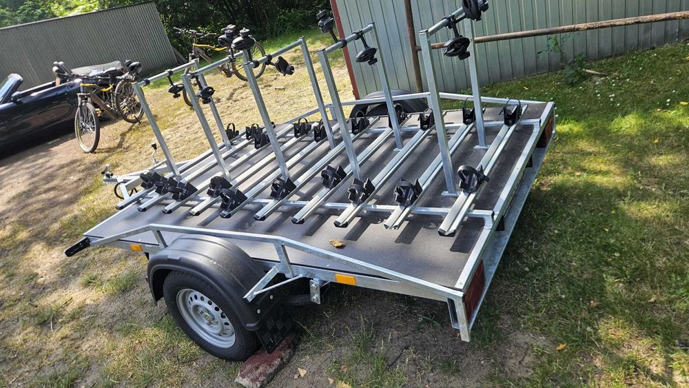 Przyczepa przyczepka na 10 rowerów rowery elektryki elektryczne też
