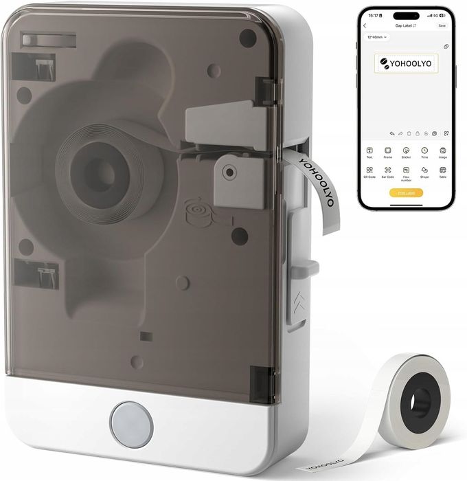 Mini Drukarka Termiczna Do Etykiet 203 DPI Bluetooth 15mm