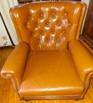 Conjunto de 2 Cadeirões/Poltronas Chesterfield Vintage Couro