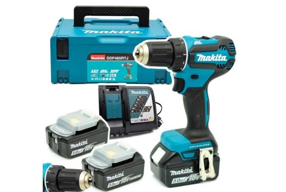 MAKITA DDF485RTJ wkrętarka 18V 2x5Ah 50Nm 2-BIEGI