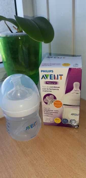 Бутилочка Avent Natural 125 мл/пустушка Lovi