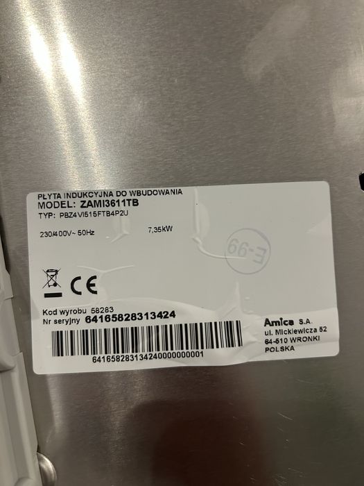 Płyta indukcyjna amica