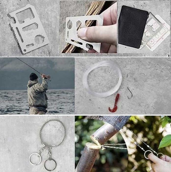 Duży wojskowy zestaw przetrwania survivalowy multitool 33w1