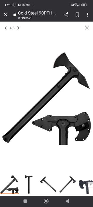 Cold Steel Toporek Trench Hawk z pokrowcem Ostrze + Szpikulec Czarny