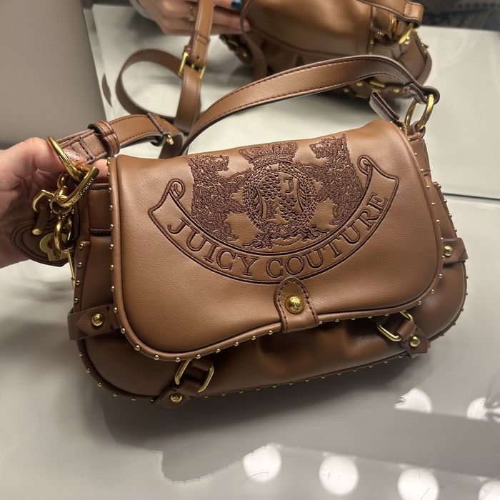 Torebka Juicy Couture na ramię terrier bag kopertóka średnia karmelowa