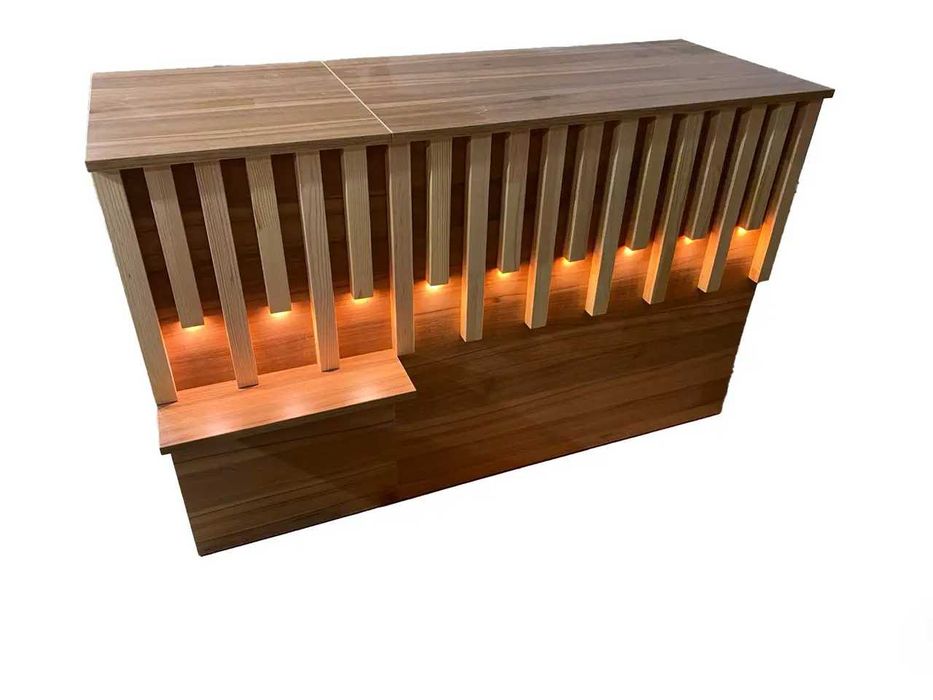 Барная стойка/ресепшн Хадсон Амарето LED