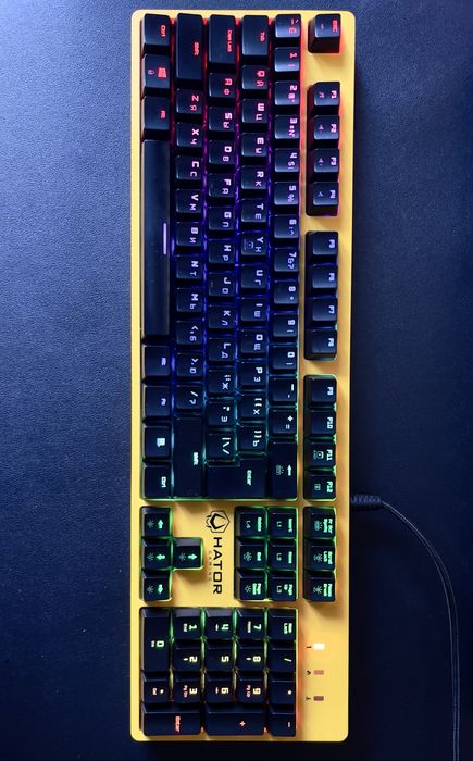 Hator Rockfall Mechanical Red Switches Yellow Edition RU (HTK-603)