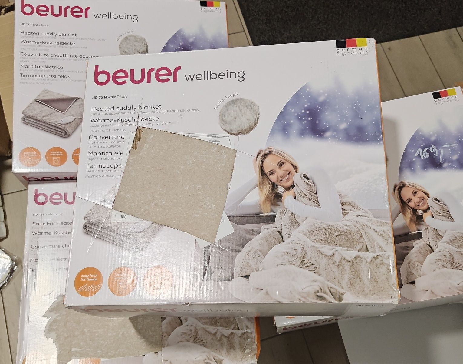 Beurer HD 75 Nordic koc elektryczny, przytulny ogrzewany koc