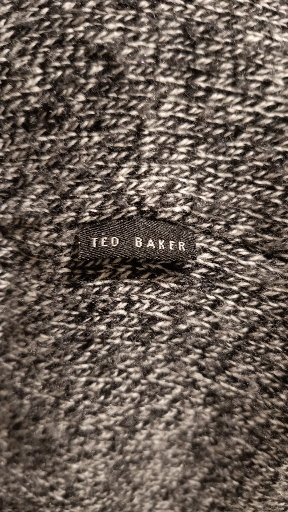 Ted Baker  Brytyjski męski sweter z półgolfem, 58% Wełna 11% Jedwab, M