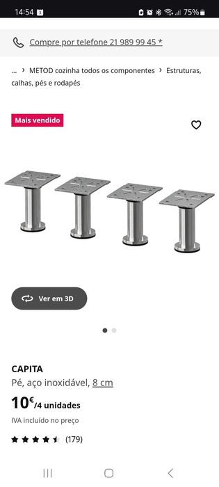 Pé de armário Ikea