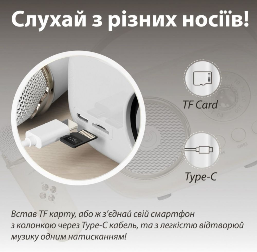 Міні караоке C20 PLUS, колонка bluetooth з мікрофоном