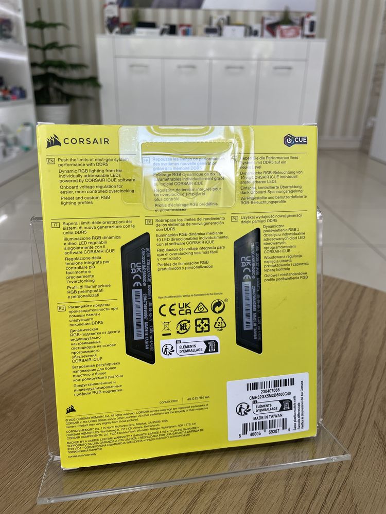 Пам'ять Corsair 32 GB (2x16GB) DDR5 6000 MHz