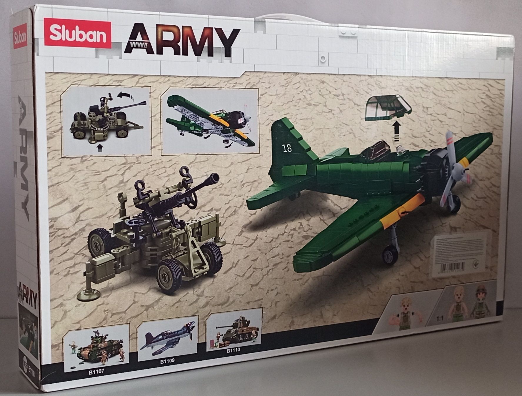 Конструктор Sluban M38-B1108 Японский самолёт Mitsubishi Zero A6M