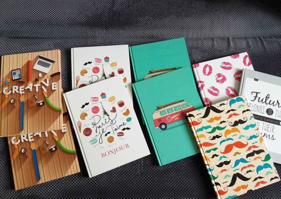 Zeszyt A4 brulion twarda oprawa 9sztuk