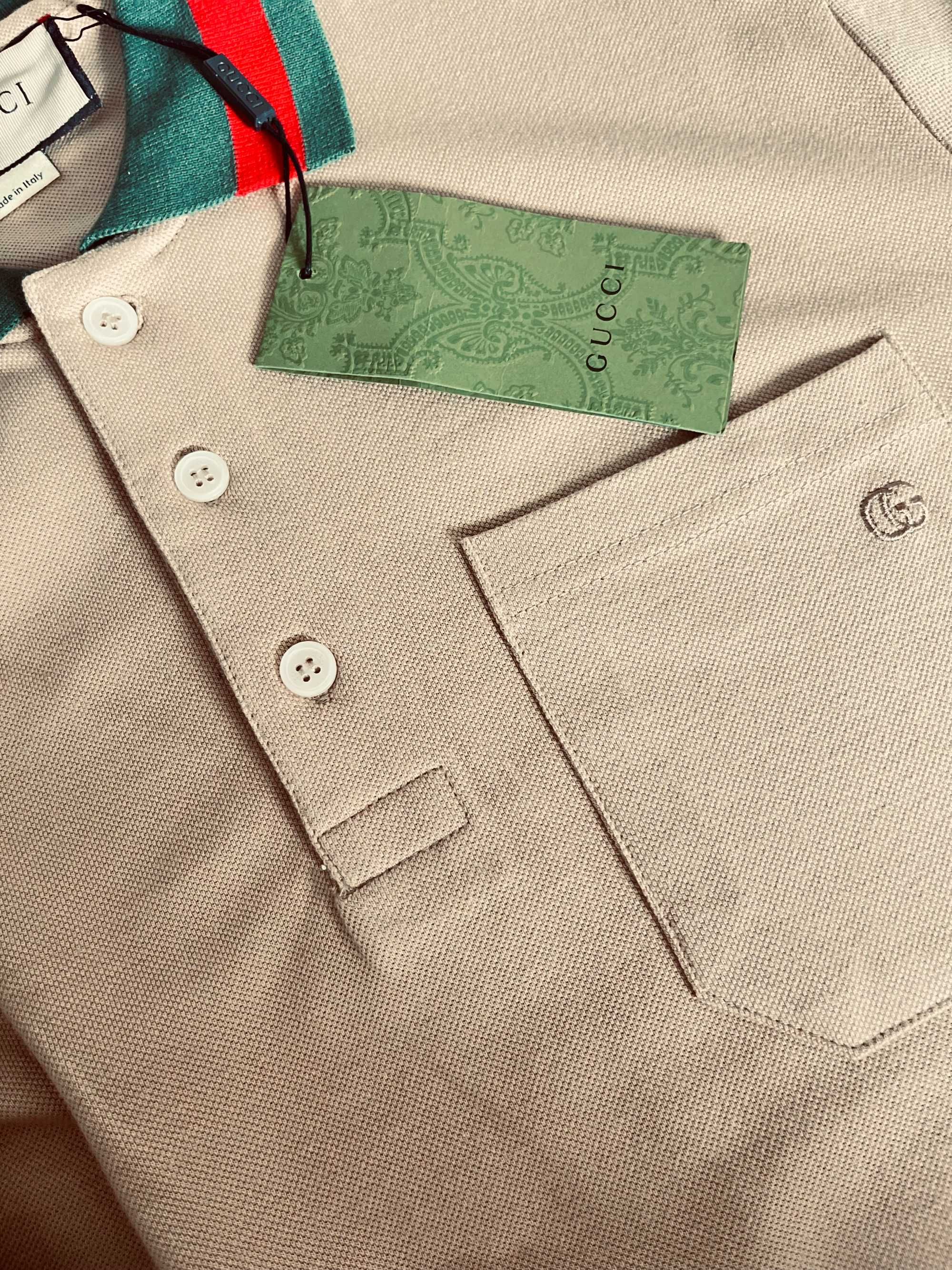 Gucci GG koszulka Polo tshirt beż M/L