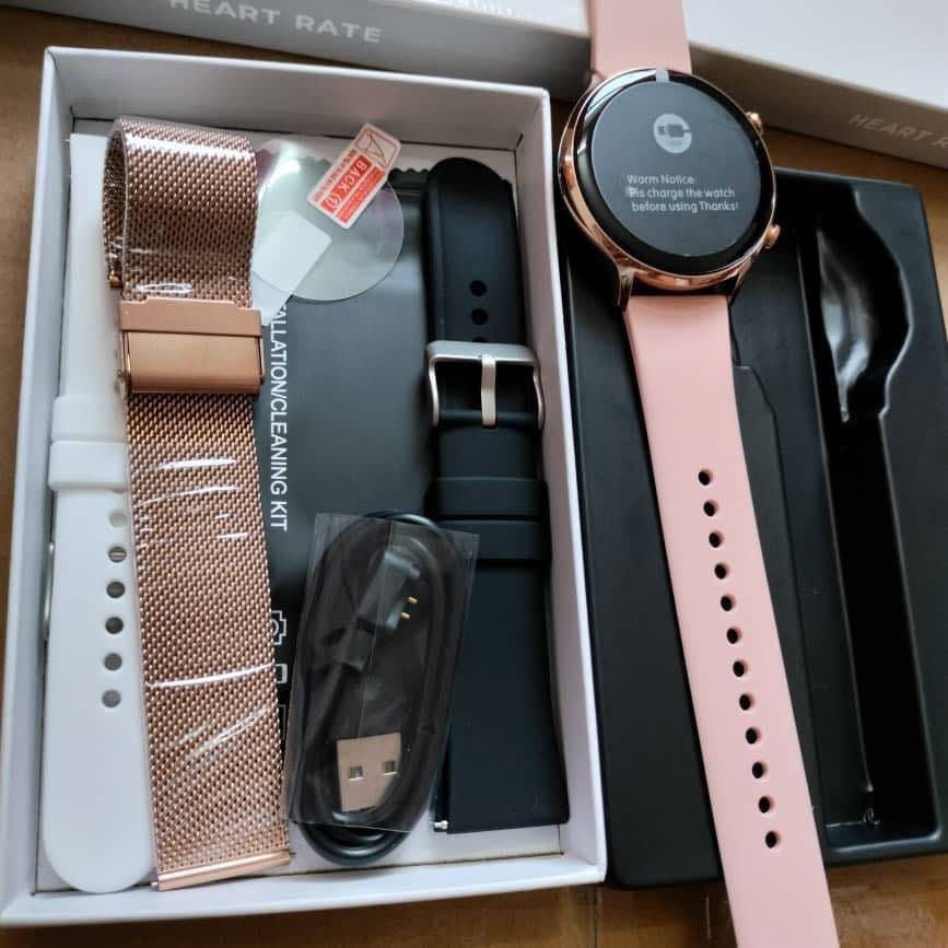 Smartwatch damski zegarek wodoodporny rozmowy SMART WATCH + 4 PASKI