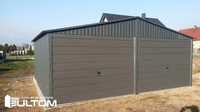 Garaż premium blaszany dwustanowiskowy 6x5 5x6 grafit antracyt