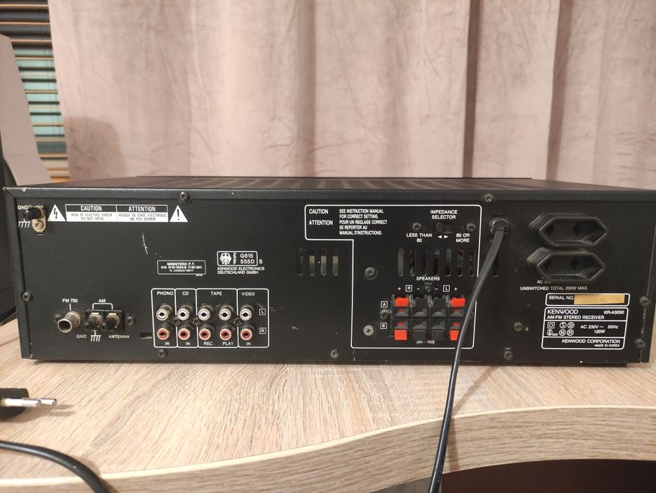 Wzmacniacz 120W Kenwood + 2x Philips glosnik 6ohm + gratis okablowanie