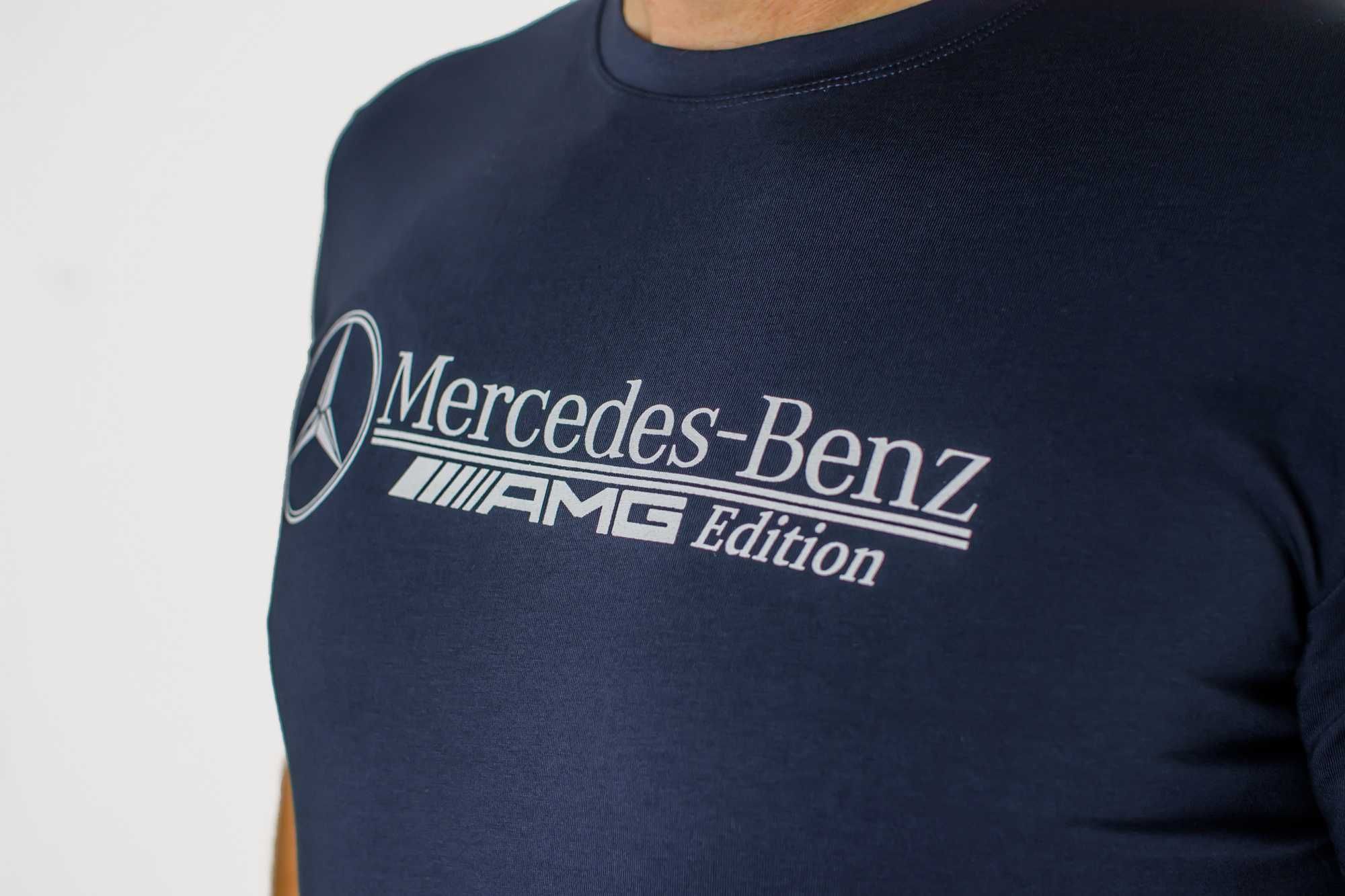 GRANATOWA Koszulka męska T-shirt  Mercedes AMG Edition