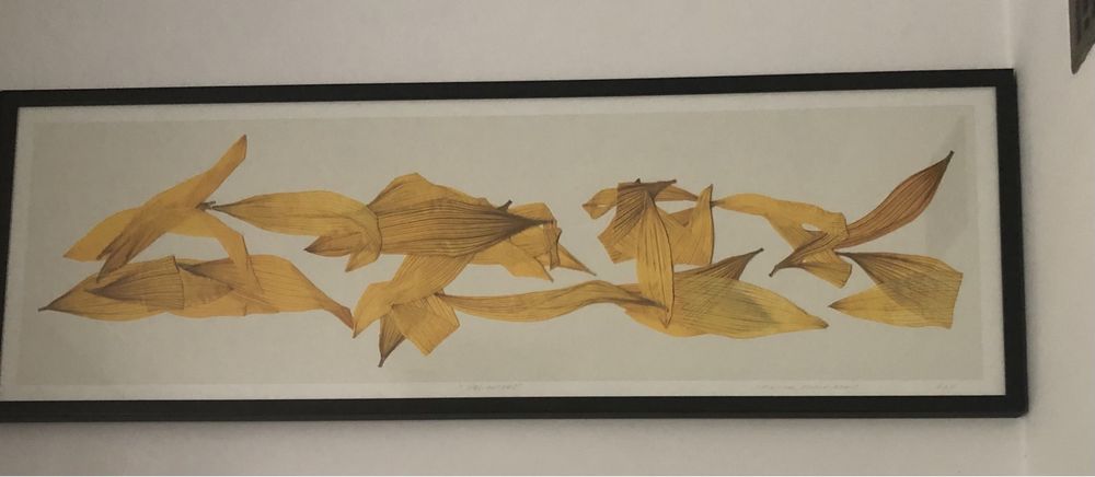 Grafika obraz-Mathilde Papapietro, cykl Żółcienie, wymiar: 131-44,5 cm