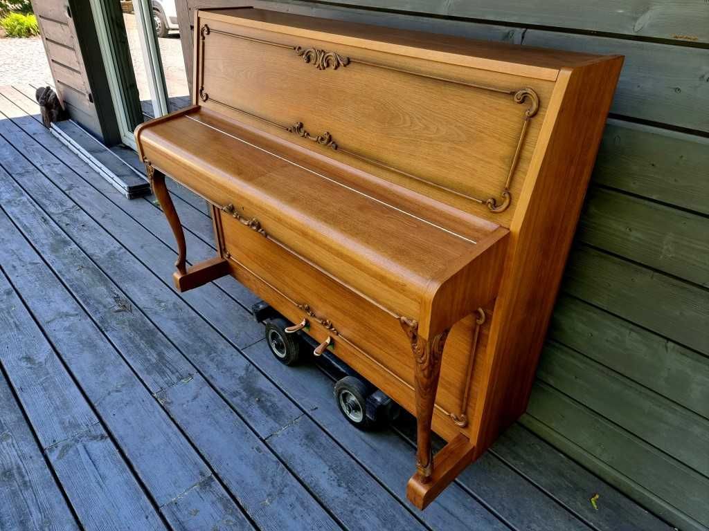 Pianino SAUTER 109cm RENNER 1975r jasny dąb mat RZEŹBIENIA