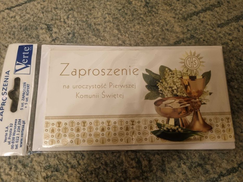 Zaproszenia na pierwszą komunie zaproszenia komunijne