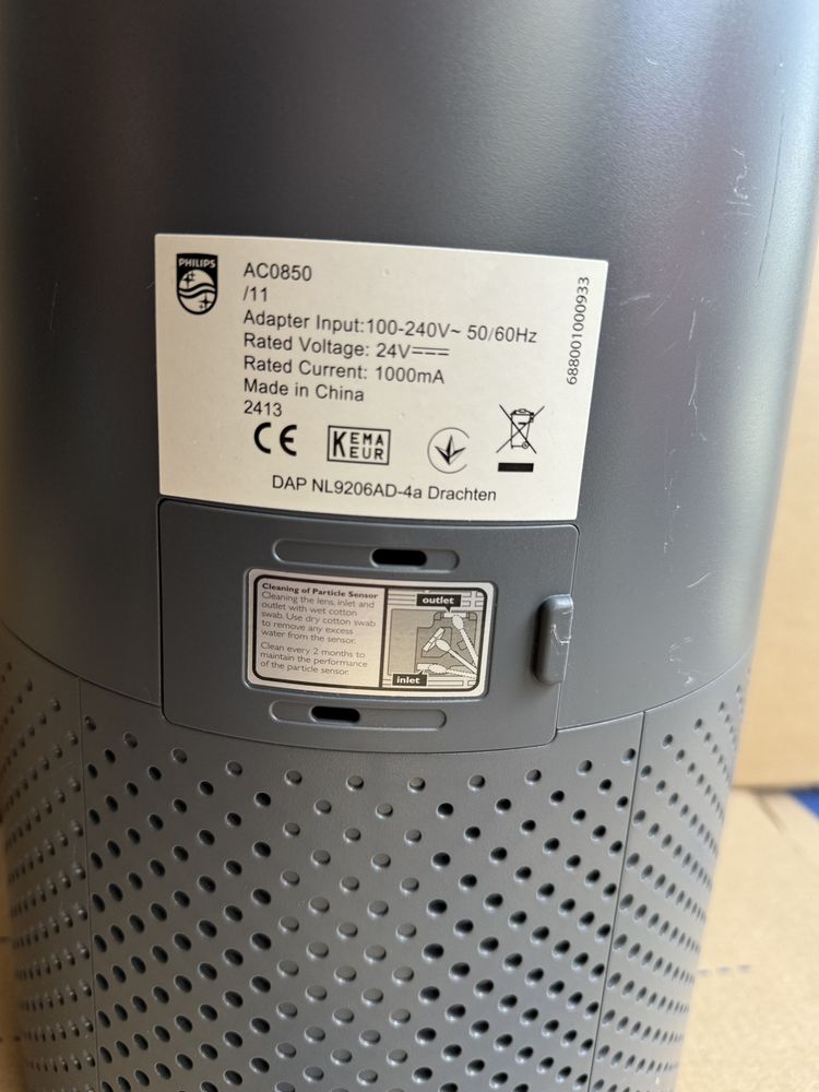 Oczyszczacz powietrza Philips AC0850/11 aplikacja na telefon
