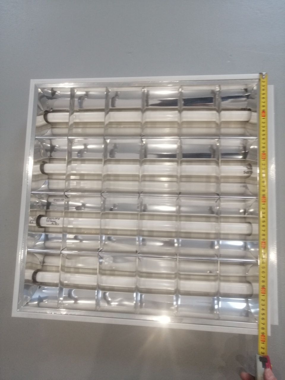 Lampa rastrowa 60x60 ze świetlówkami 2 szt.