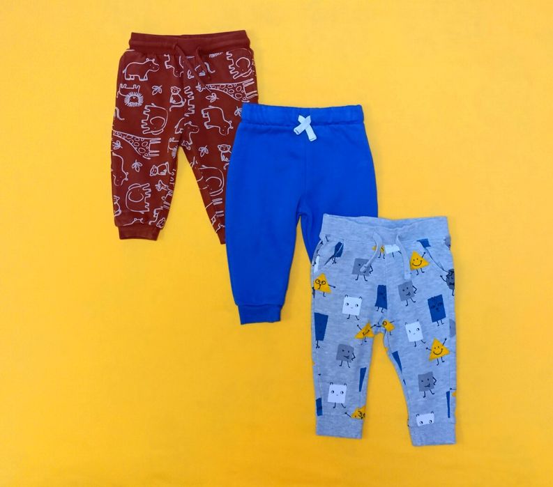 Штанішки теплі (набір,3 шт) для хлопчика 6-9 міс. Ціна за набір