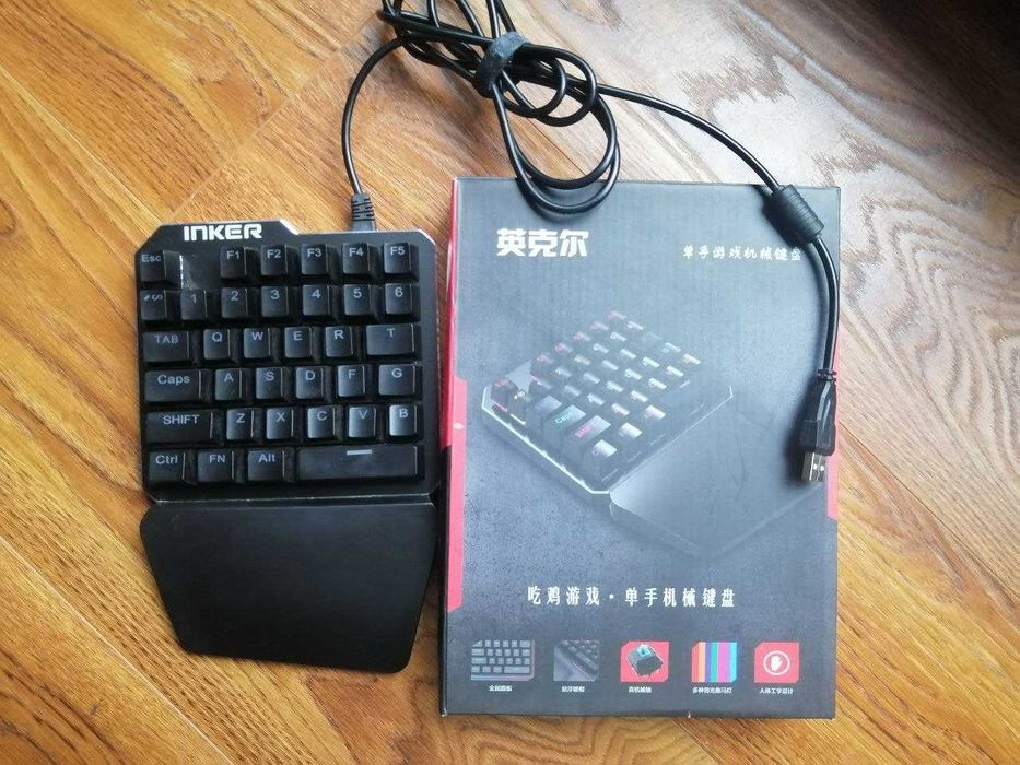 Клавиатура под одну руку игровая RGB USB Inker K9