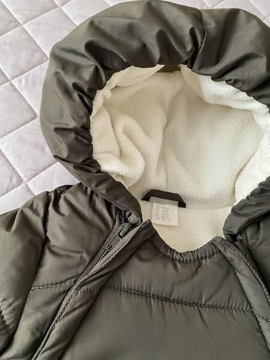 Теплий конверт H&M 62-68 2-6 міс хакі зелений 2 шт для близнюків/двійн