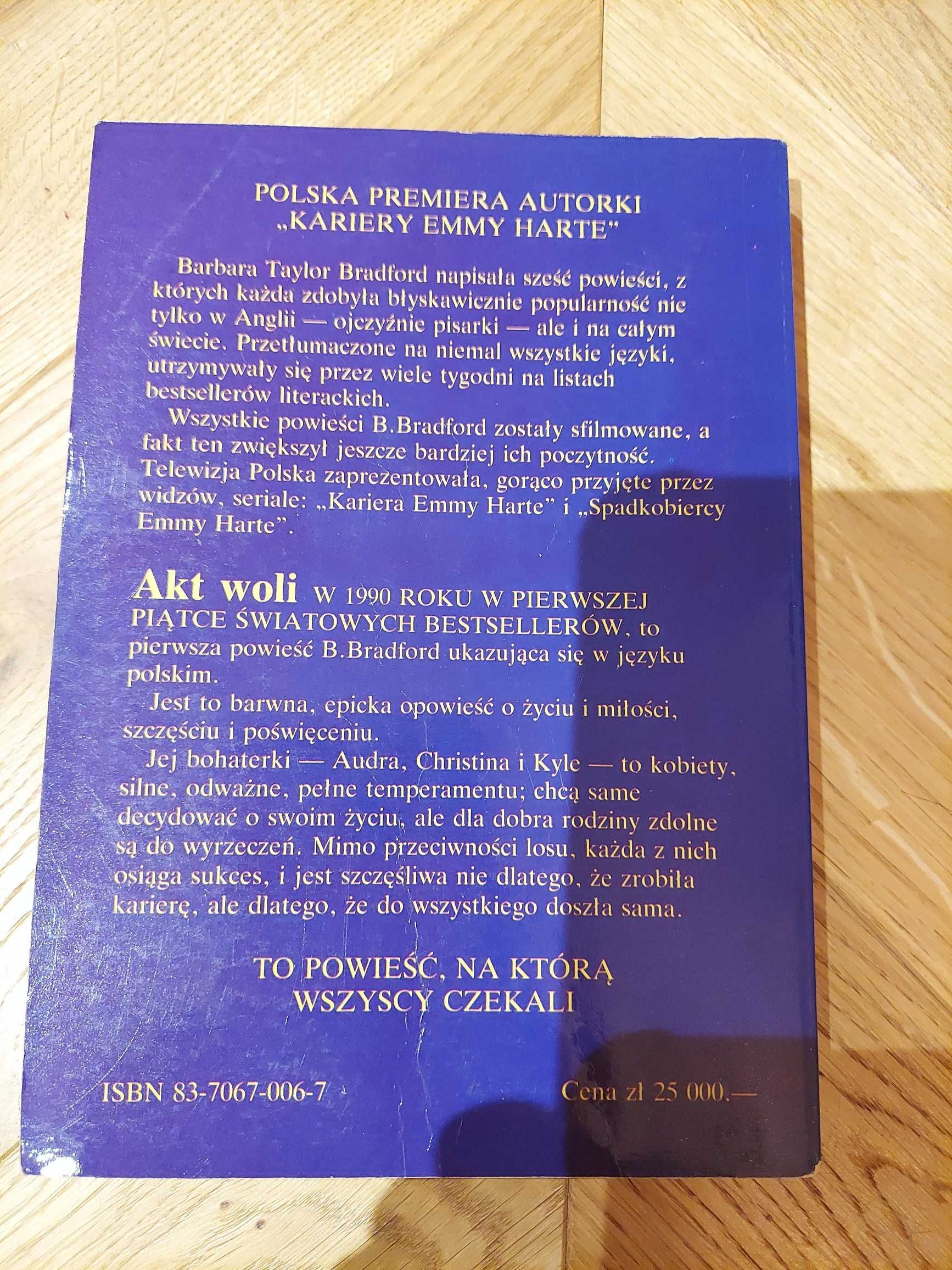 Akt woli - książka Barbara Taylor Bradford