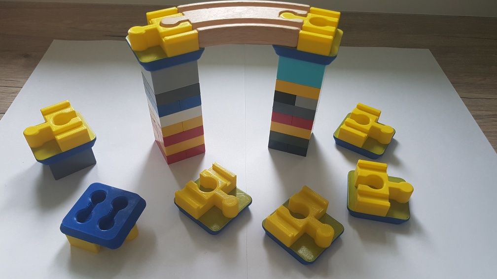 Lego Duplo Ikea Brio Lidl - Duży zestaw do toru drewnianego